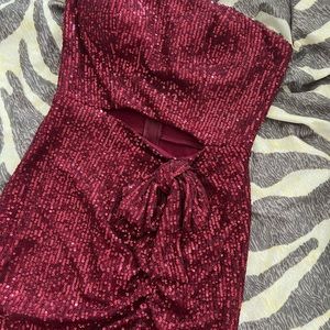 Maroon sparkly dress